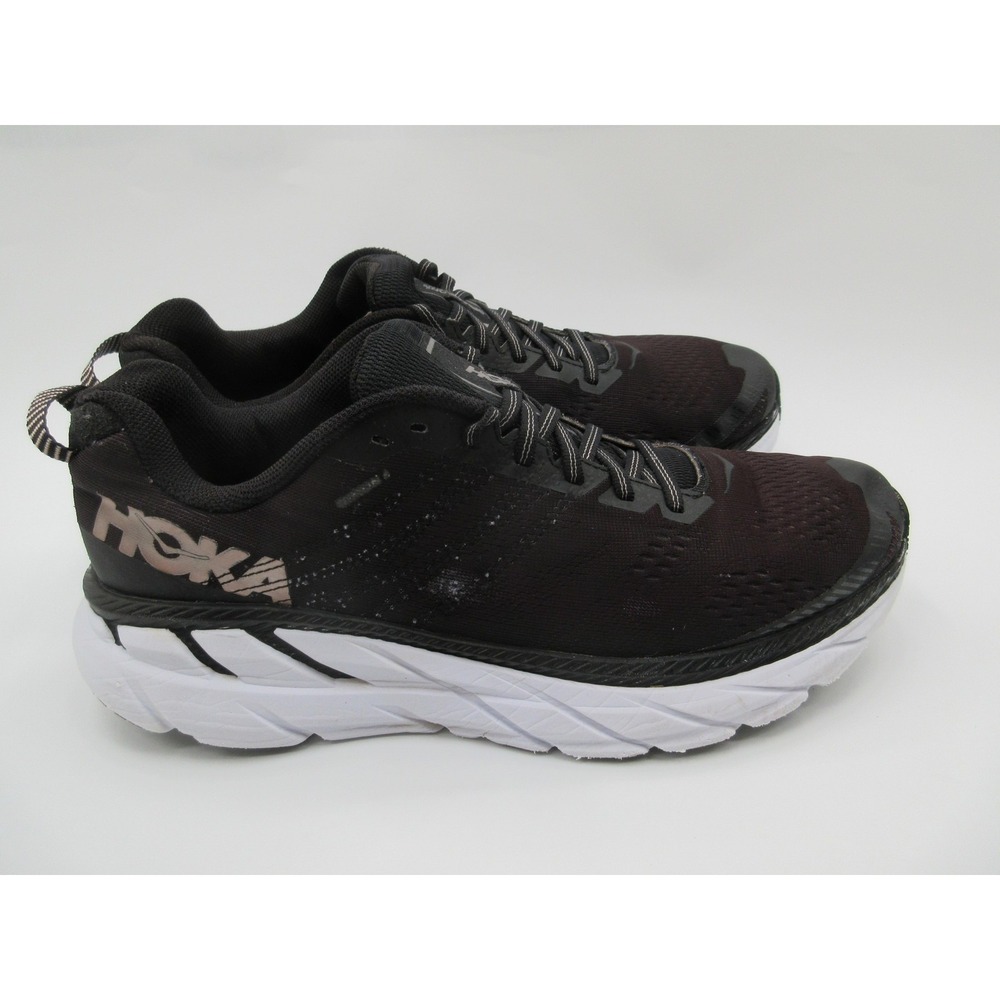 Hoka One One Clifton 6 Shoes Womens Size 10 Black Running Sneakers 1102873